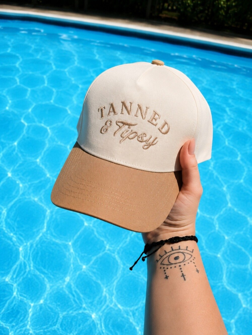 Tanned & Tipsy Trucker Hat - Sandy Margarita